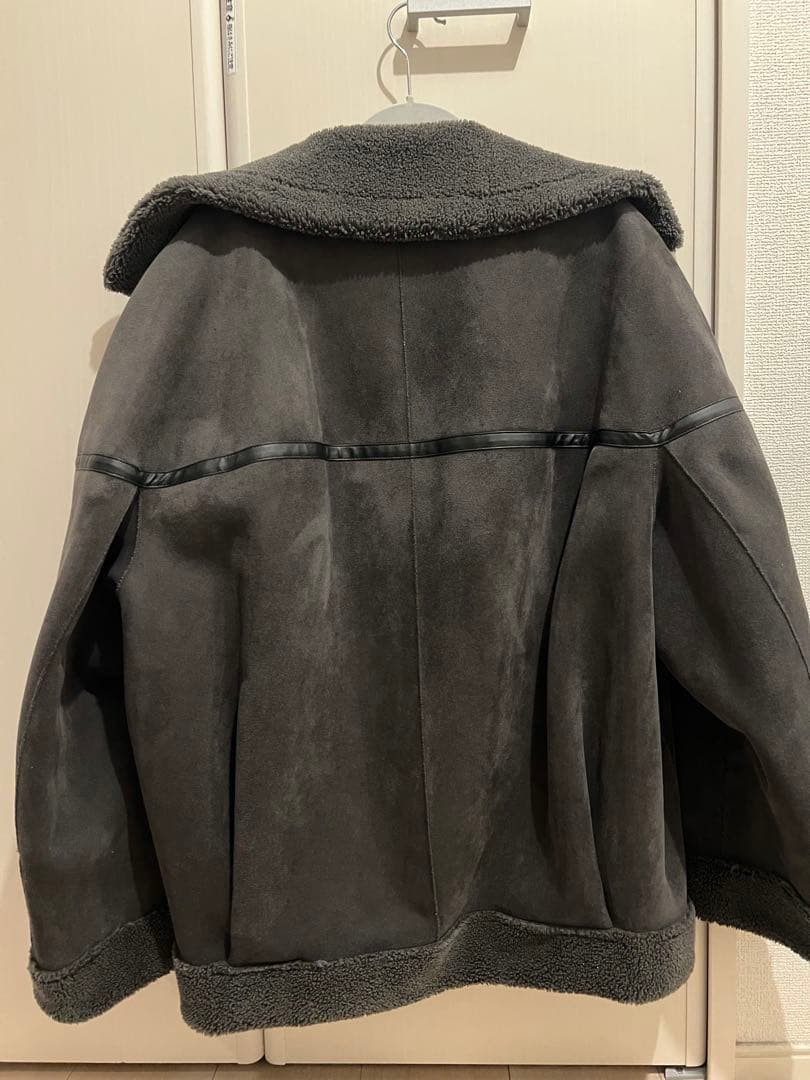 Lui's グレー フリース ボアジャケット アウター