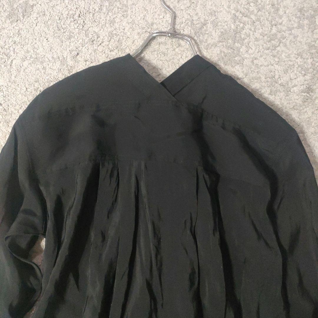 【美品】BEARDSLEY ビアズリー カラーレスシャツ ワンピース　ブラック