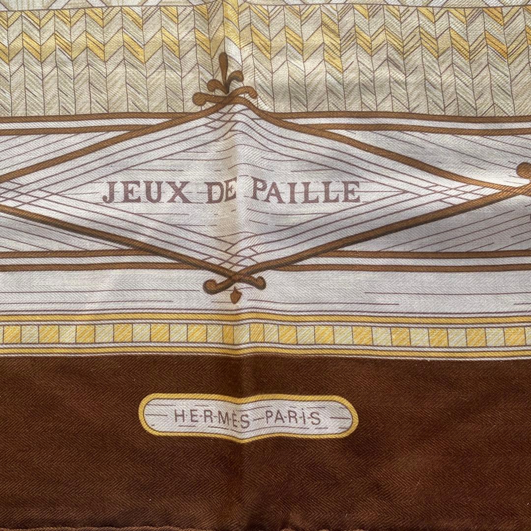 HERMES スカーフ　ショール　カレ140 カレジェアン　大判　カシミヤシルク