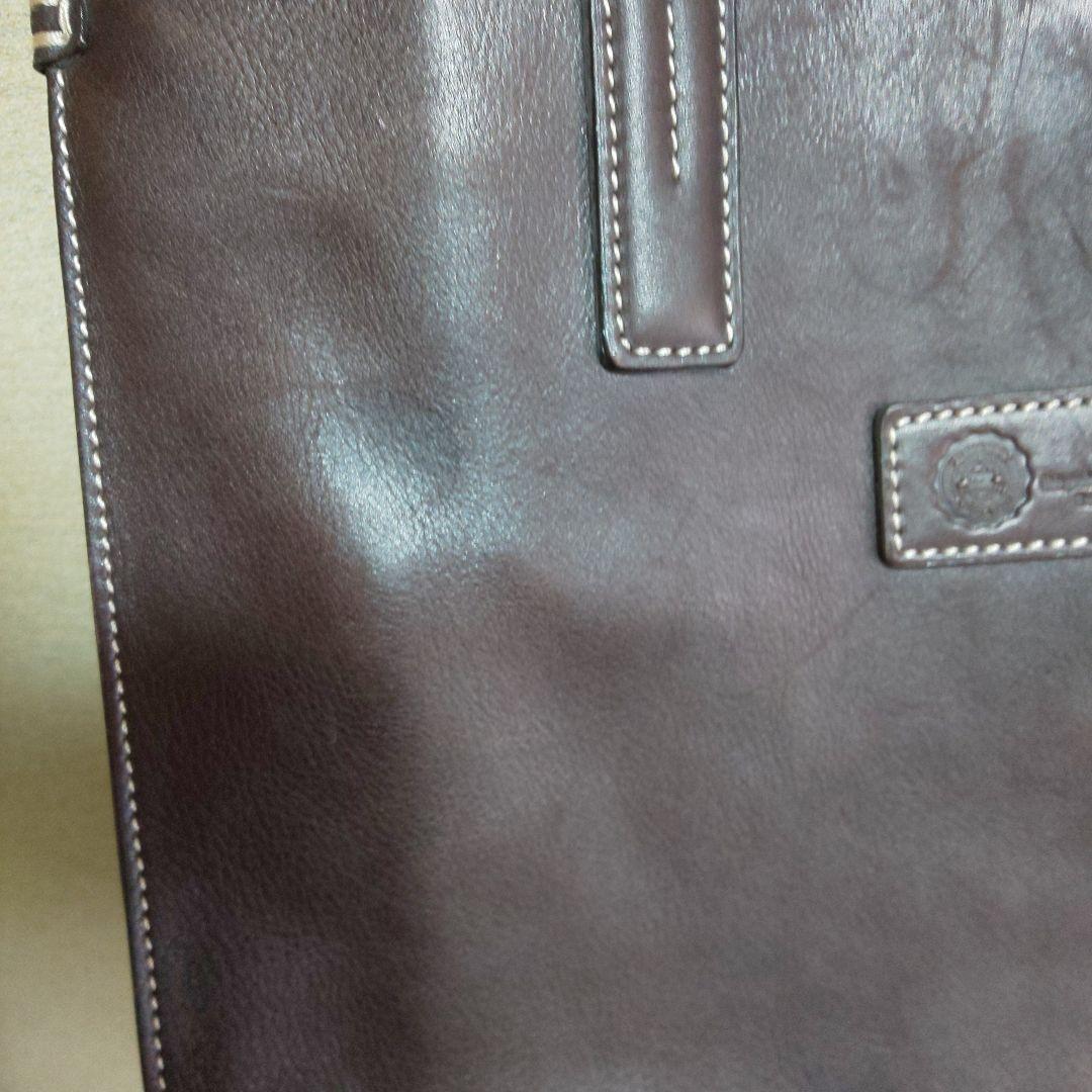 ダークブラウン レザートートバッグ