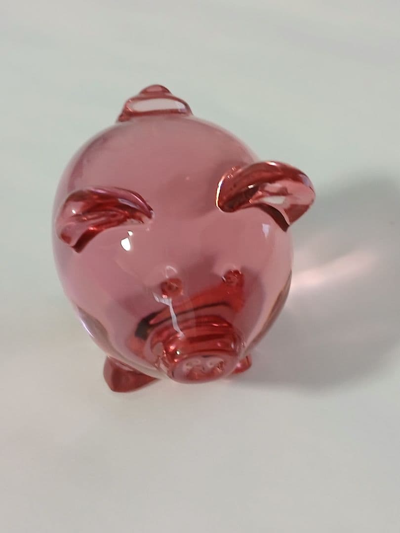 バカラ Baccarat 子ブタ ピンク 中古美品