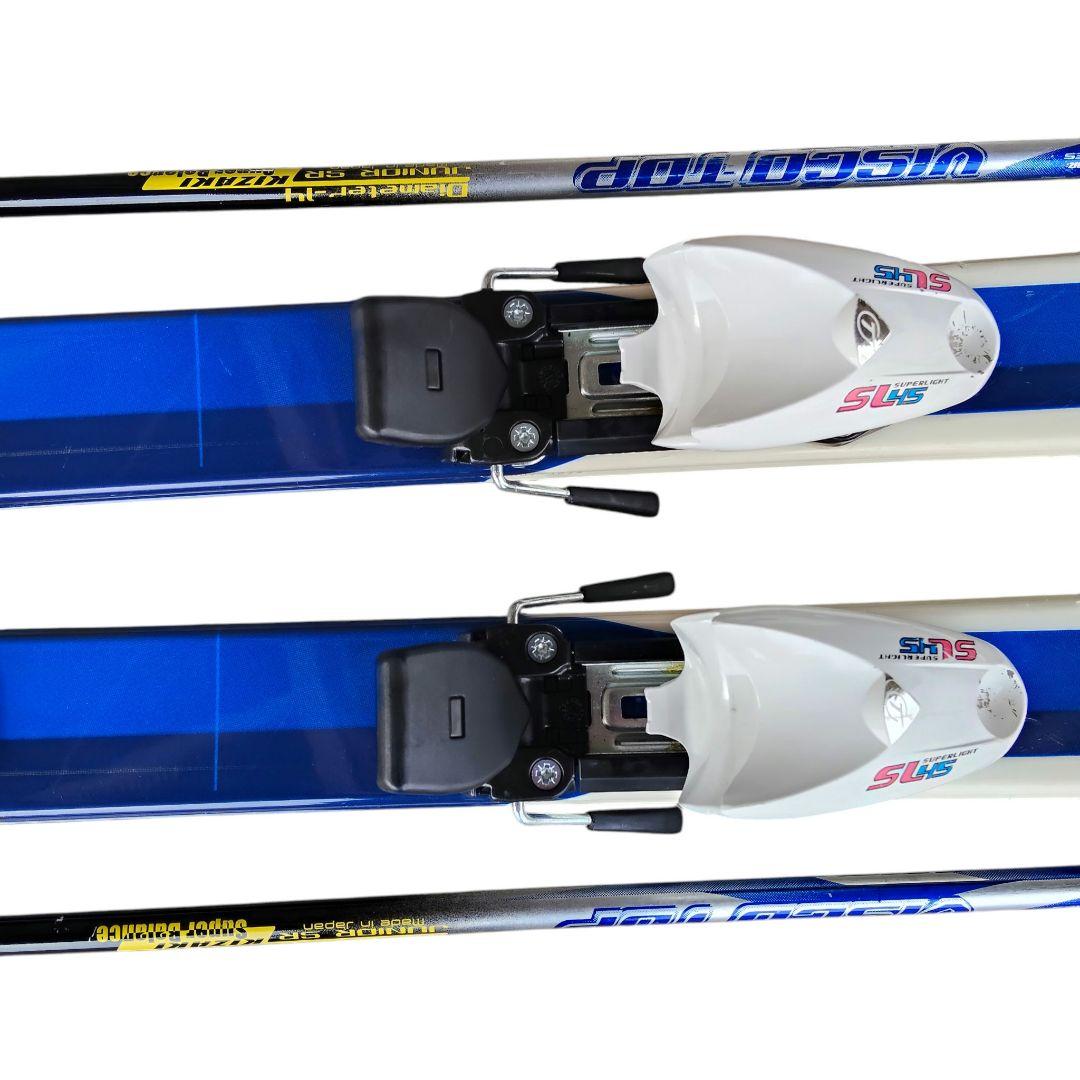 SALOMON 130cm スキー板 KIZAKI 90cmストックセット