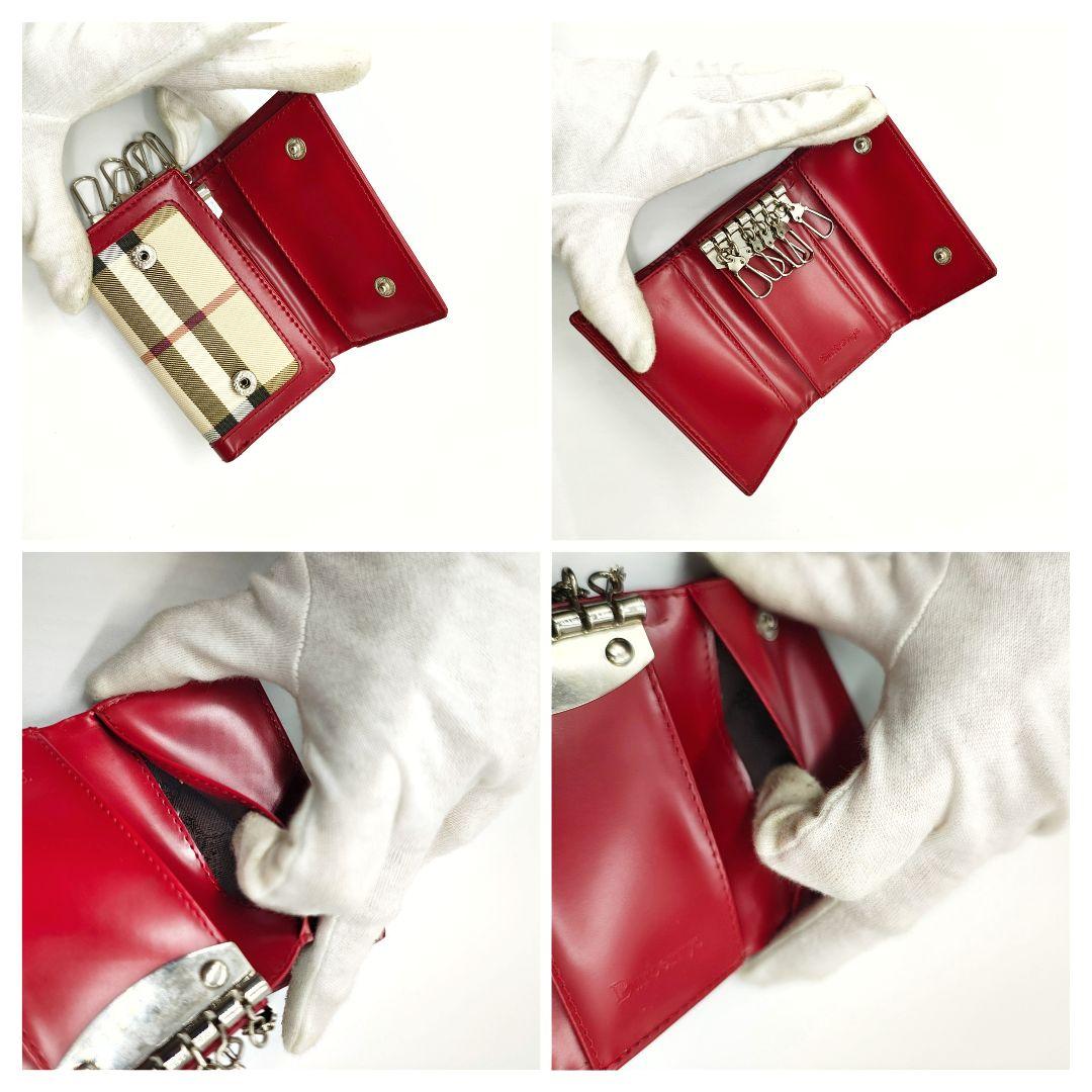 極美品 BURBERRY キーケース チェック柄 バーバリー