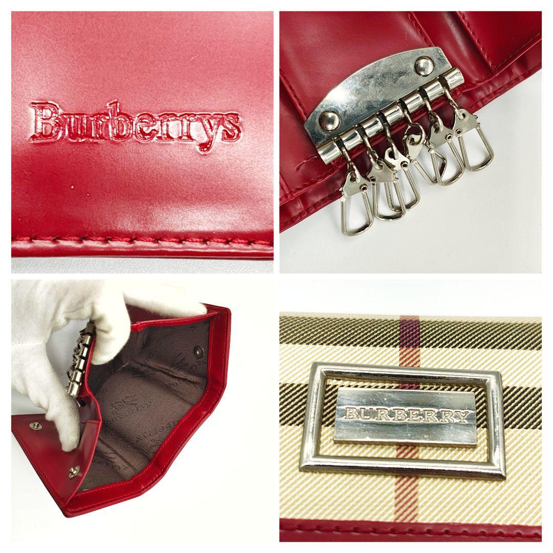 極美品 BURBERRY キーケース チェック柄 バーバリー