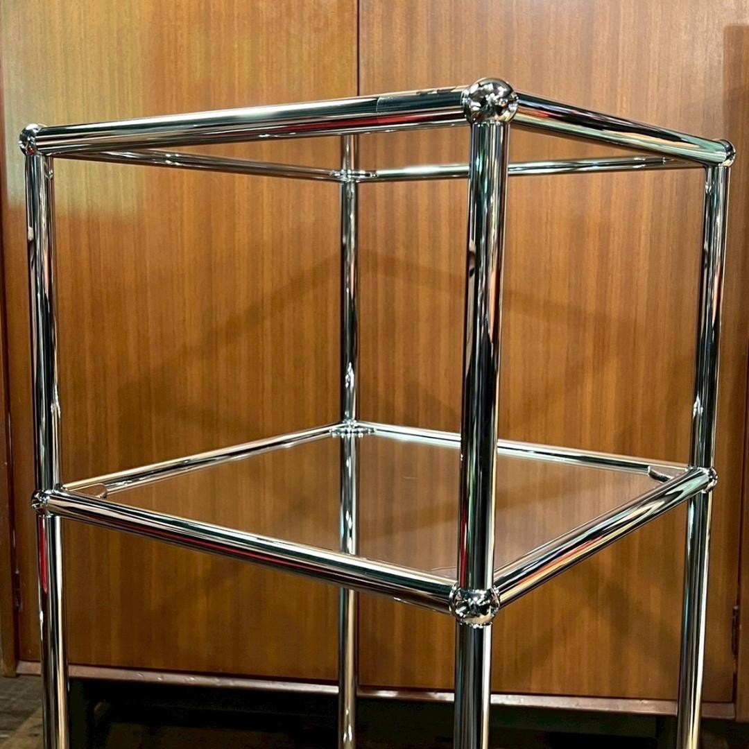 展示未使用 USM Haller ハラー 1列2段 ガラス天板 オープンシェルフ