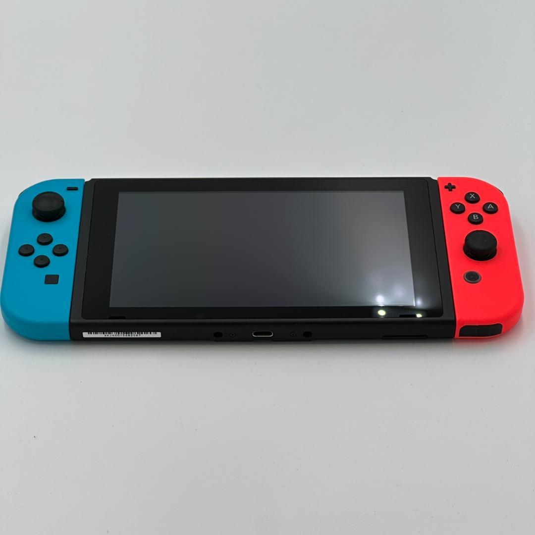 動作品 強化版 Nintendo Switch 本体 ネオンレッドブルー