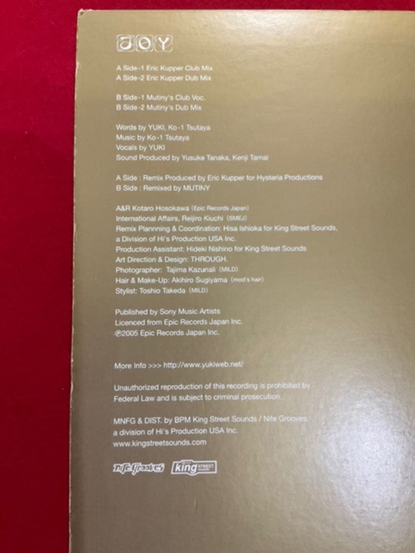 YUKI JOY 12インチ