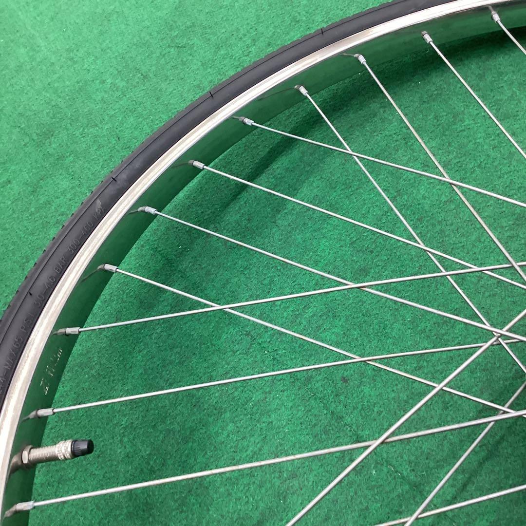 前輪 ステンレス リム 26×1-3/8 タイヤ付 J2 フロント ハブダイナモ