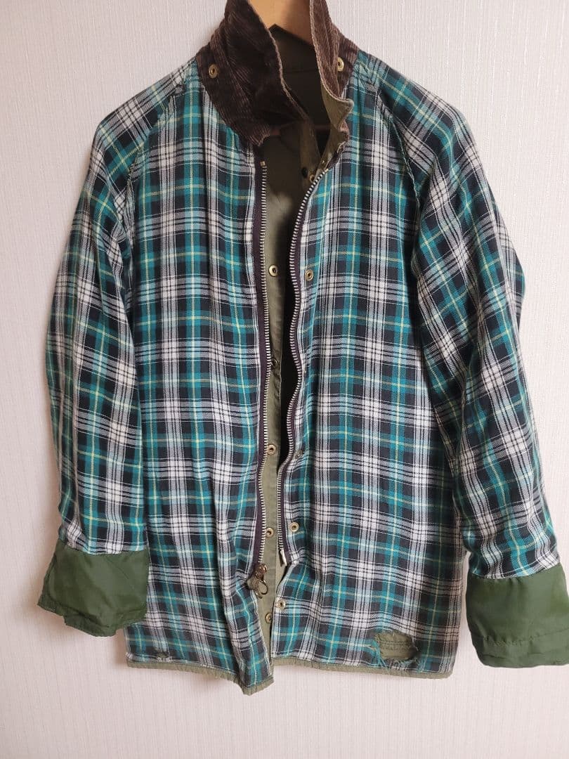 80s Barbour BEAUFORT 2ワラント 英国製 フェード 雰囲気系