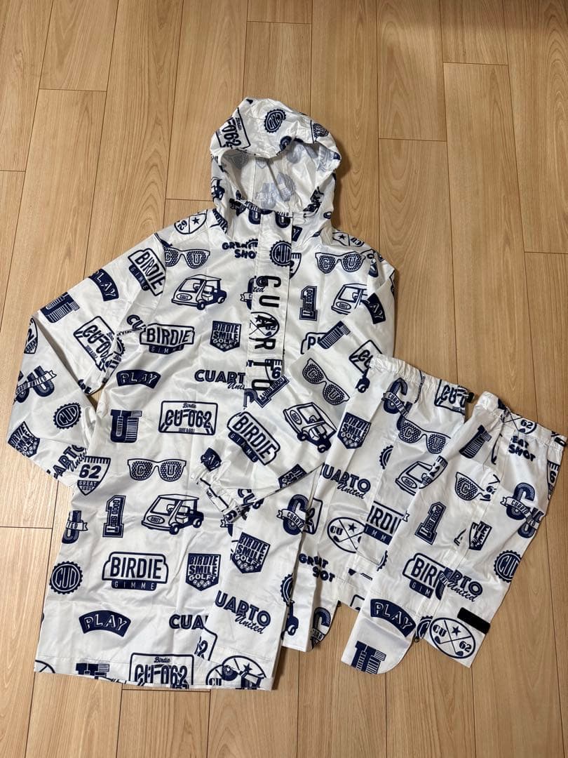 CUARTO UNITED ワッペン柄レインウエア/ワンピース　M
