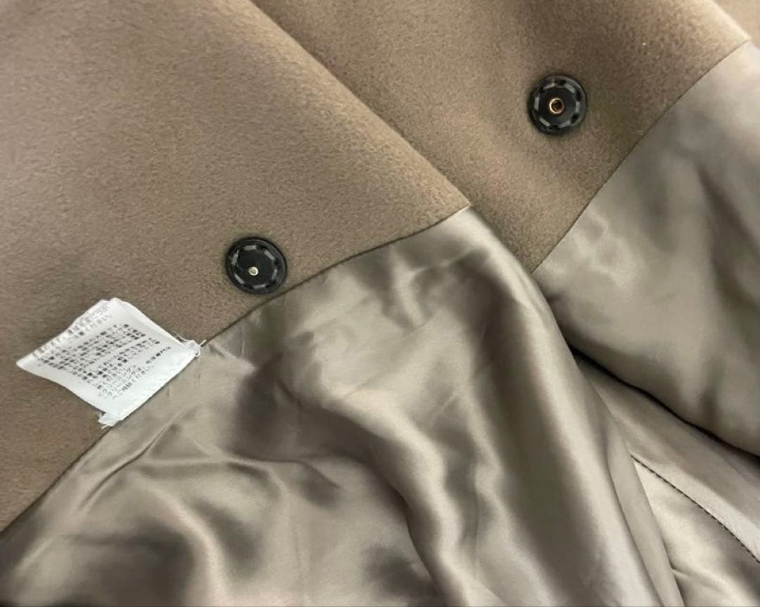 定価7万円⭐︎バーニーズ　ファー付きグレーベージュポンチョ