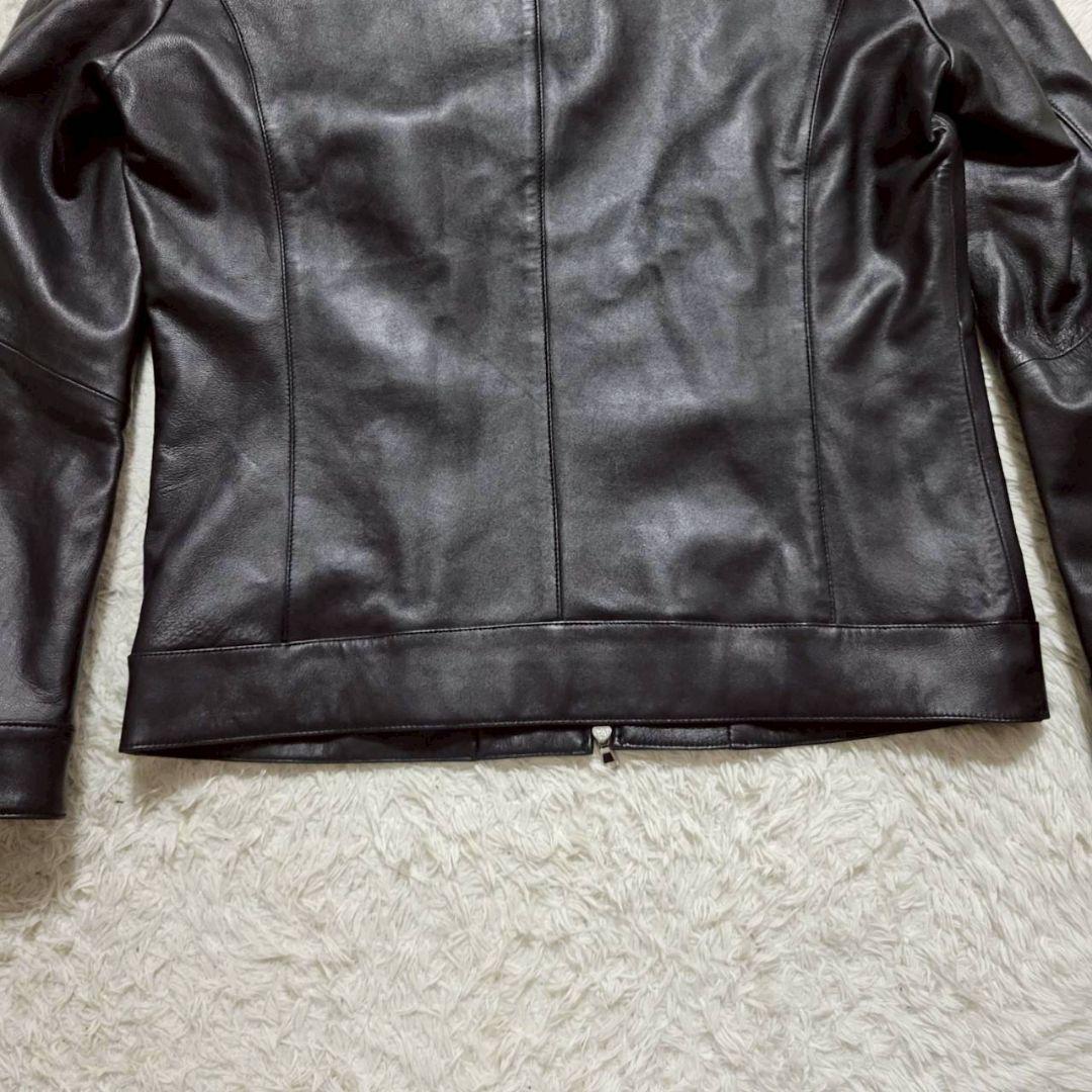 新品タグ付き✨ ナノユニバース 羊革 シングルライダース ジャケット 黒 XL