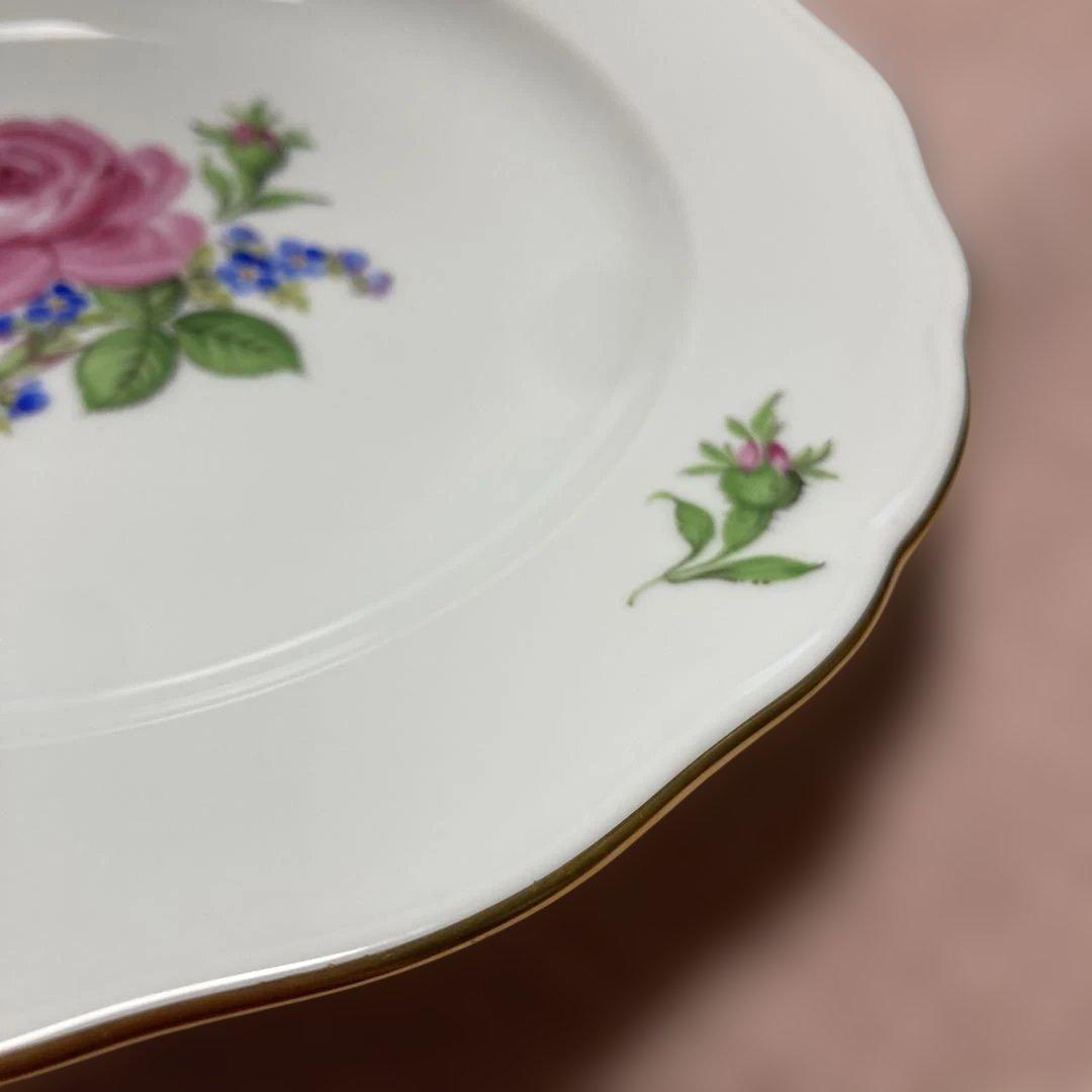 マイセン　ピンクローズ　中皿