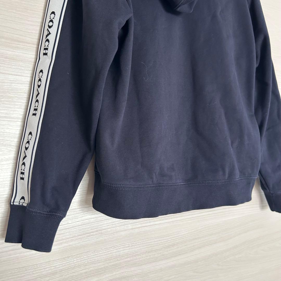 COACH コーチ サイドライン ロゴパーカー ネイビー