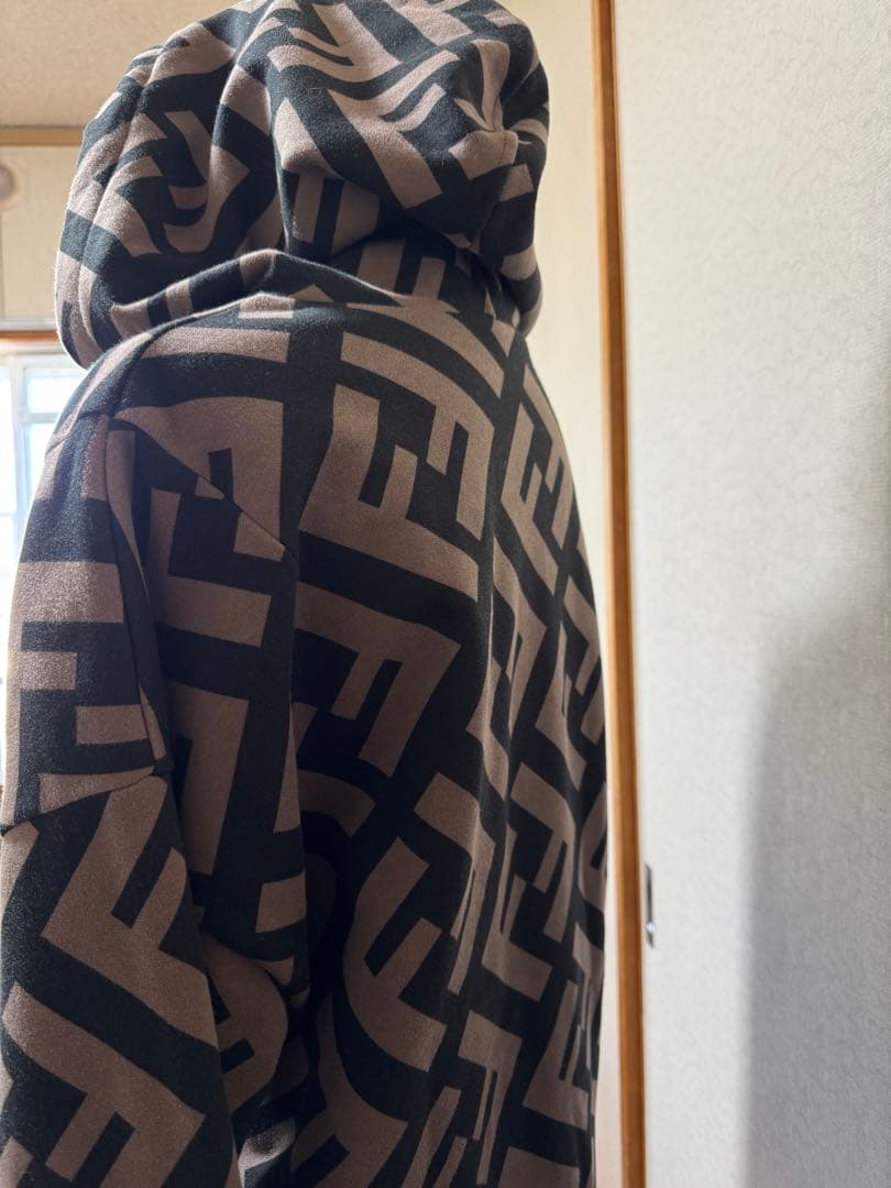 フェンディFFロゴパターン フード付ズッカ柄サイズS