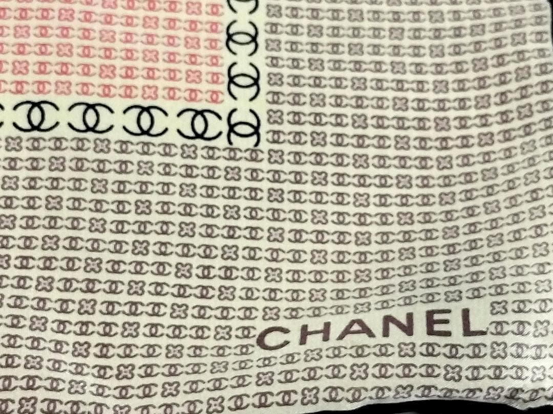 こうぴCHANEL スカーフ シルク ココマーク大数デザイン