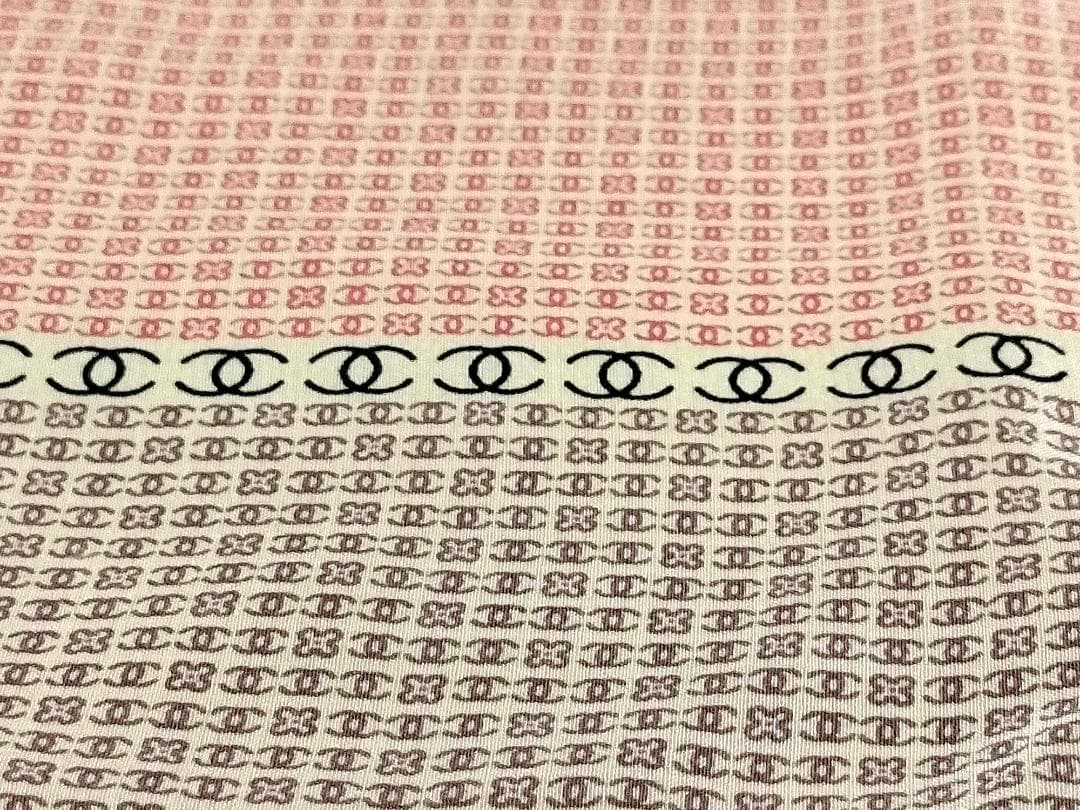 こうぴCHANEL スカーフ シルク ココマーク大数デザイン