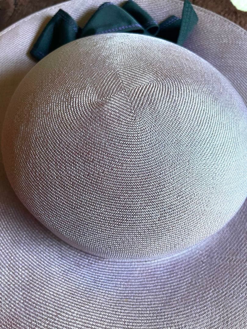 銀座ボーグ GINZA VOGUE 帽子 ハット 薄紫　黒 リボン