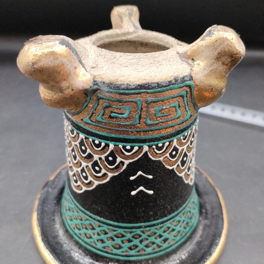 万年青鉢/オモト鉢/錦鉢/金彩/盆栽/蘭 高さ・直径約12cm（4）