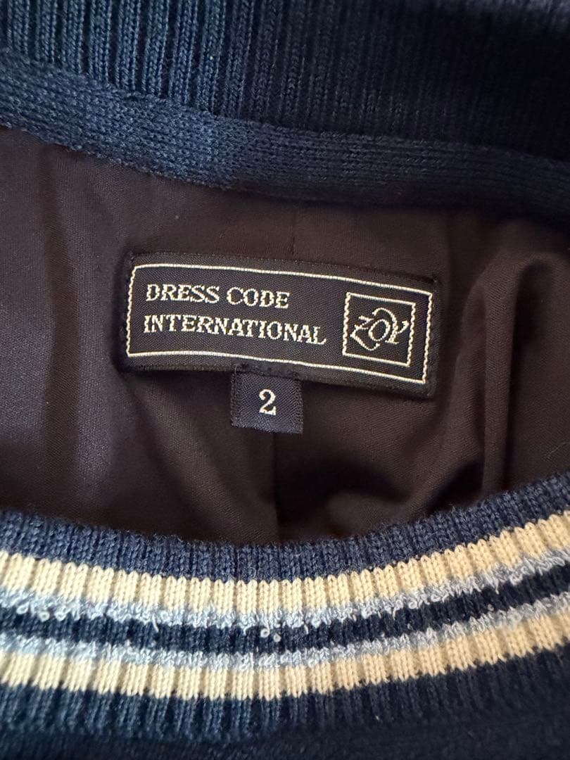 ZOY ゾーイ　メンズ　ネイビー クルーネックセーター　防風地付き　Mサイズ