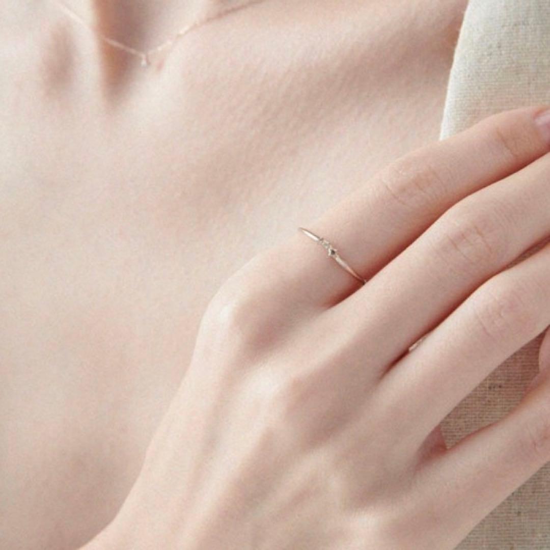 ete ♡ K10MPG レイヤード ブラウンダイヤモンド リング　7号