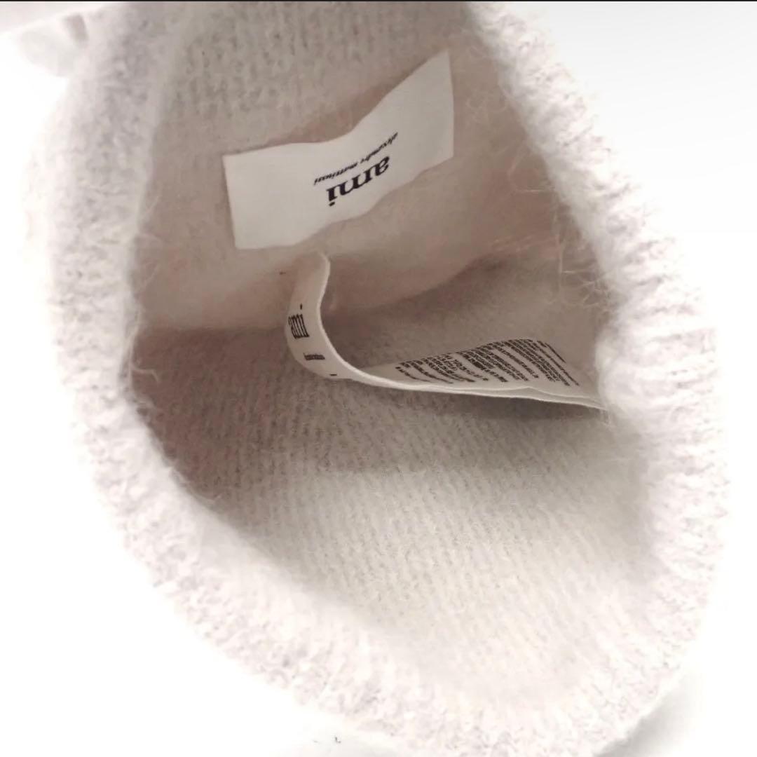 値下げ‼️AMIParisAMIDECOEURアルパカブレンドニットビーニー&巾着