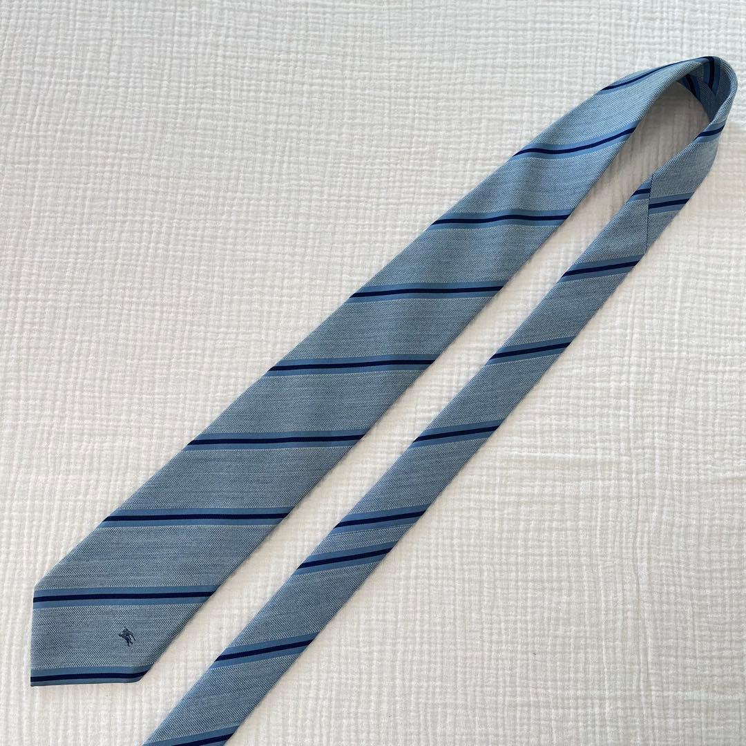 【 未使用 】バーバリー ストライプ イタリア製 ネイビー ホースロゴ