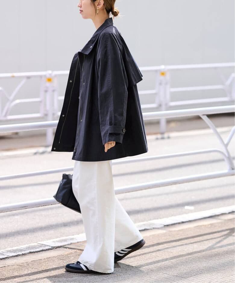 ☆【大人気】FRAMeWORK 撥水テントラインコート ネイビー 36☆