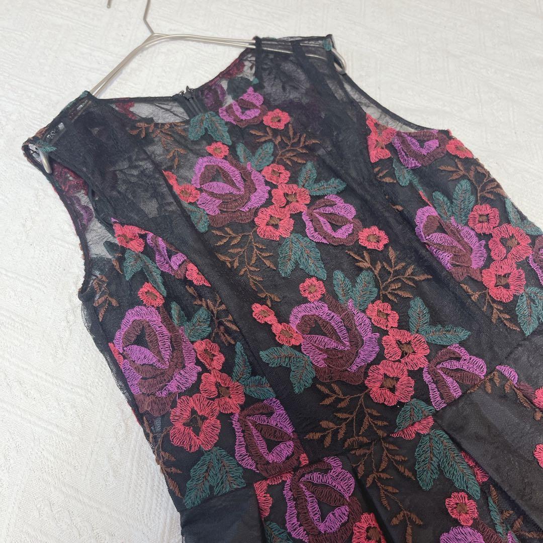 豪華⭐︎グレースクラス　グレースコンチネンタル　チュールフラワー刺繍ワンピース