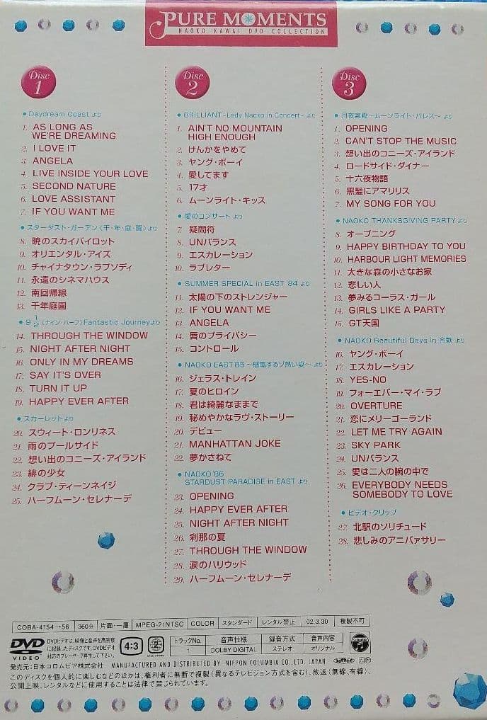 河合奈保子 PURE MOMENTS DVD