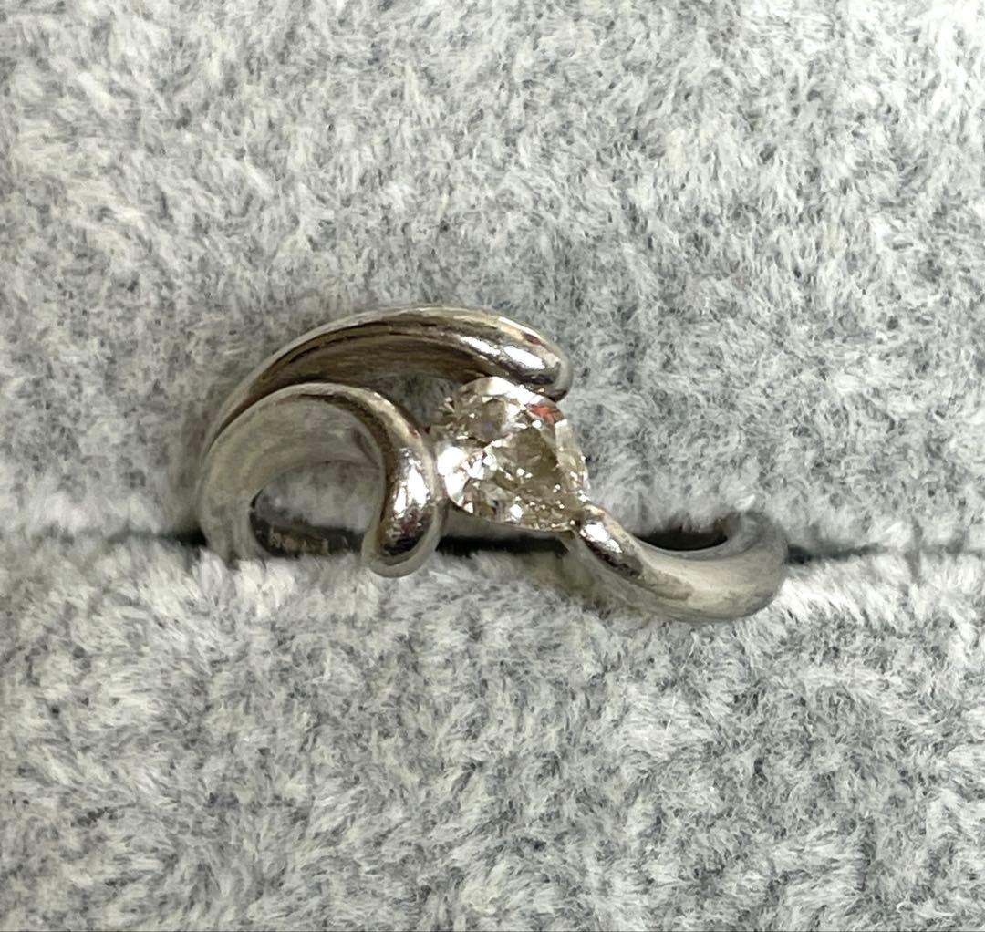 ◇Pt1000◇ダイヤ0.428ct◇プラチナリング◇刻印あり◇約12号◇