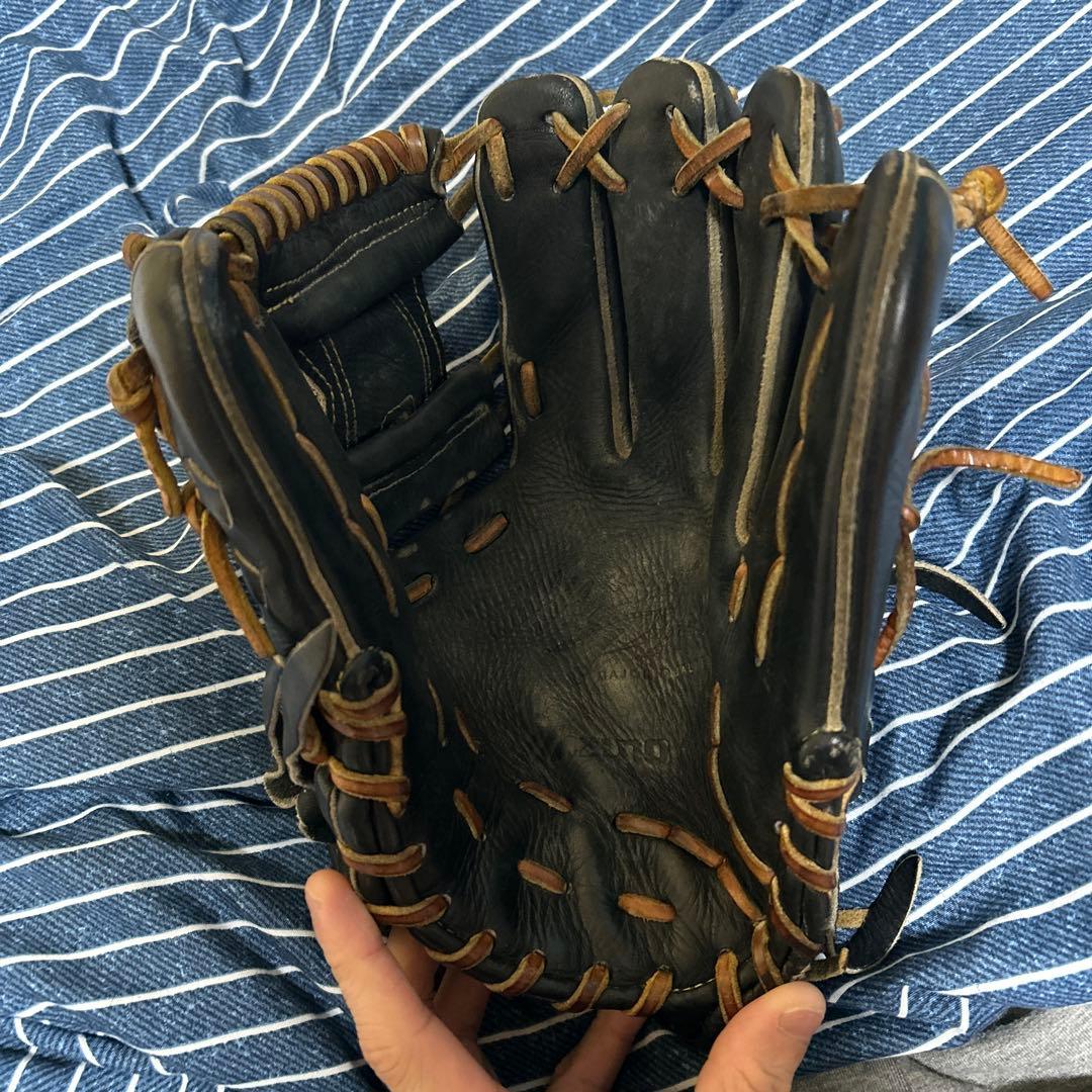 Mizuno ブラックレザー 軟式グローブ