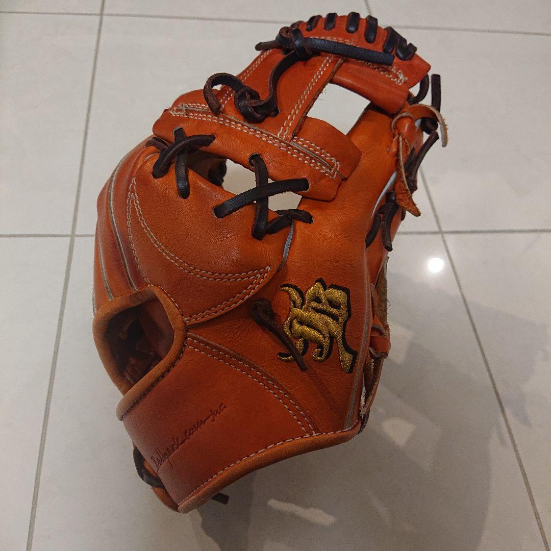 和牛JB オレンジ レザー 硬式野球グローブ