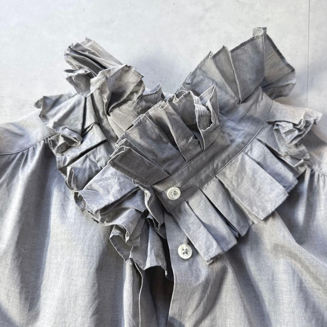 マーガレットハウエル長袖シャツ フリルカラー人気