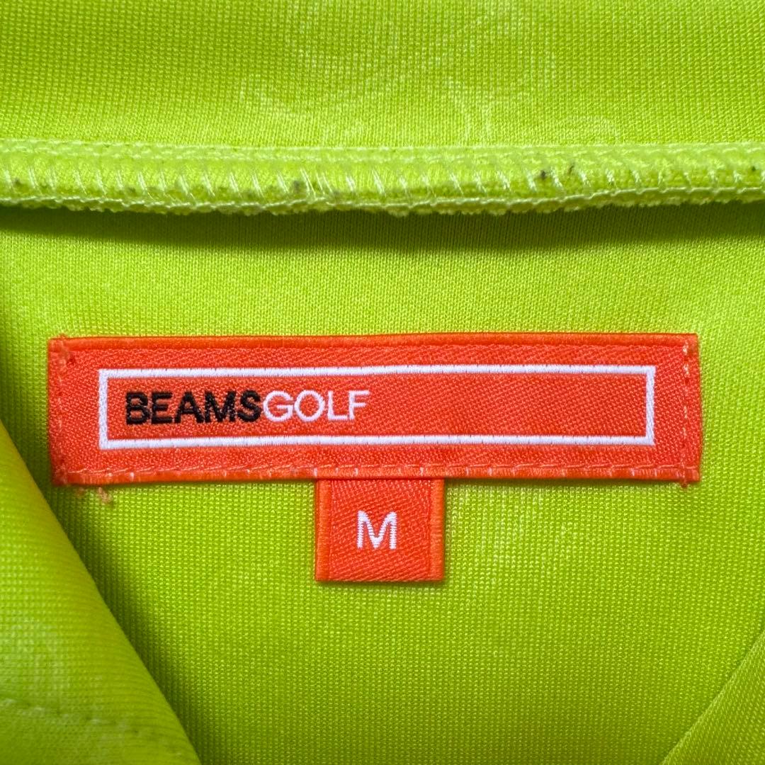 【美品】BEAMS GOLF エンボスロゴ スウェット パーカー M ライム