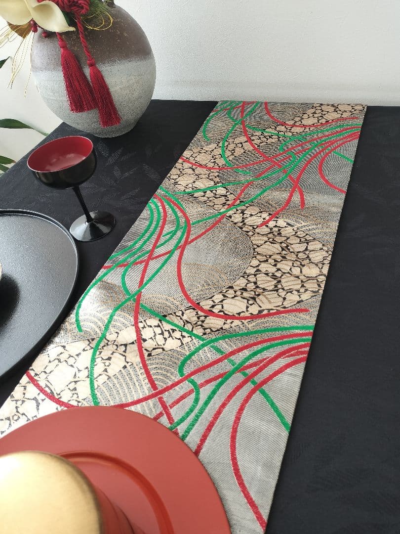 A960★逸品‼️全通帯‼️ひな祭り‼️テーブルランナー2m15cm