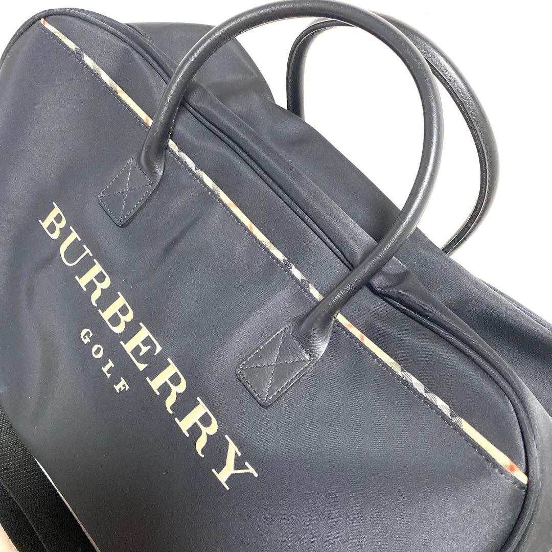 【美品】BURBERRY GOLF ボストンバッグ ノバチェック 黒