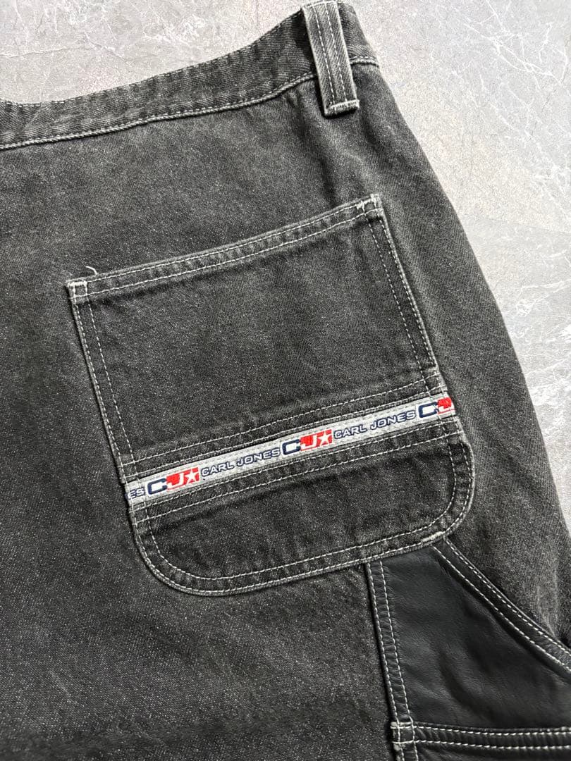 パンツ 90s Vintage black baggy painter denim