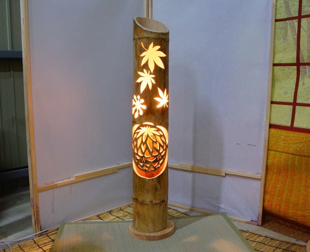 竹ランプ　〜〜紅葉狩〜〜　竹灯籠　竹灯り　癒し