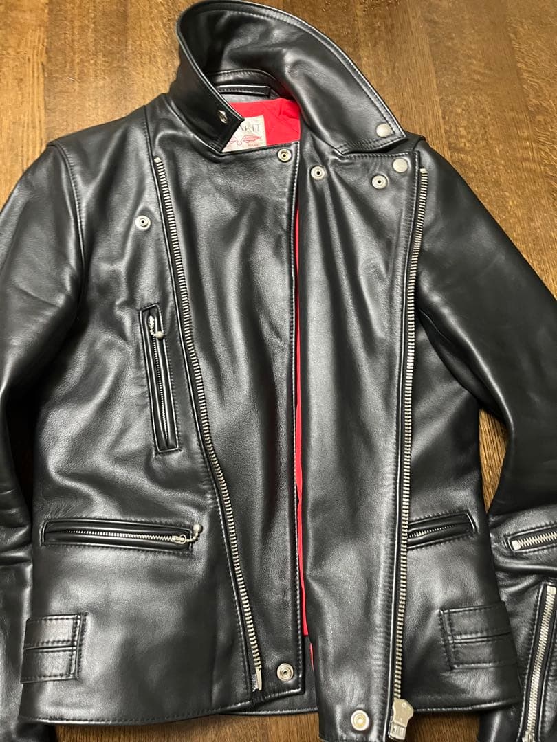 ルイスレザー　ライトニング　ダブルライダースジャケット ブラック36