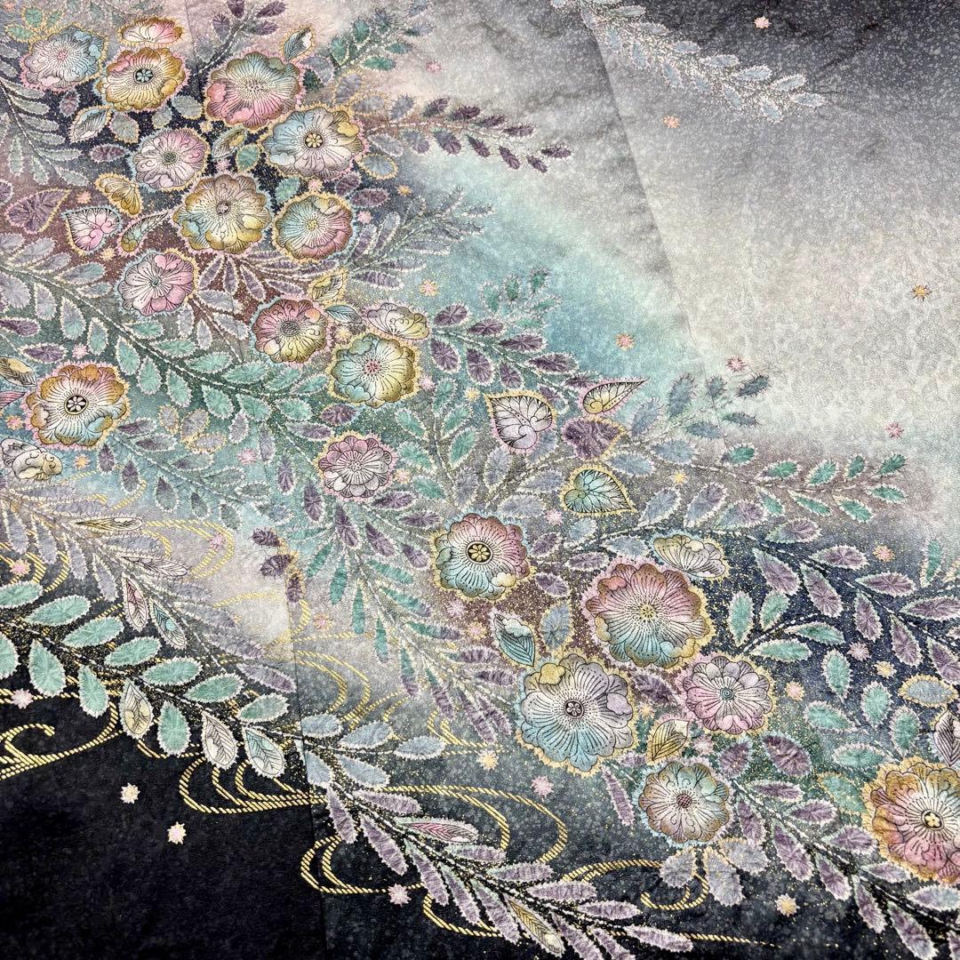 ふぅ☆　着物リメイクワンピース　訪問着　ドレス　辻が花　ボレロ付き　リピ割