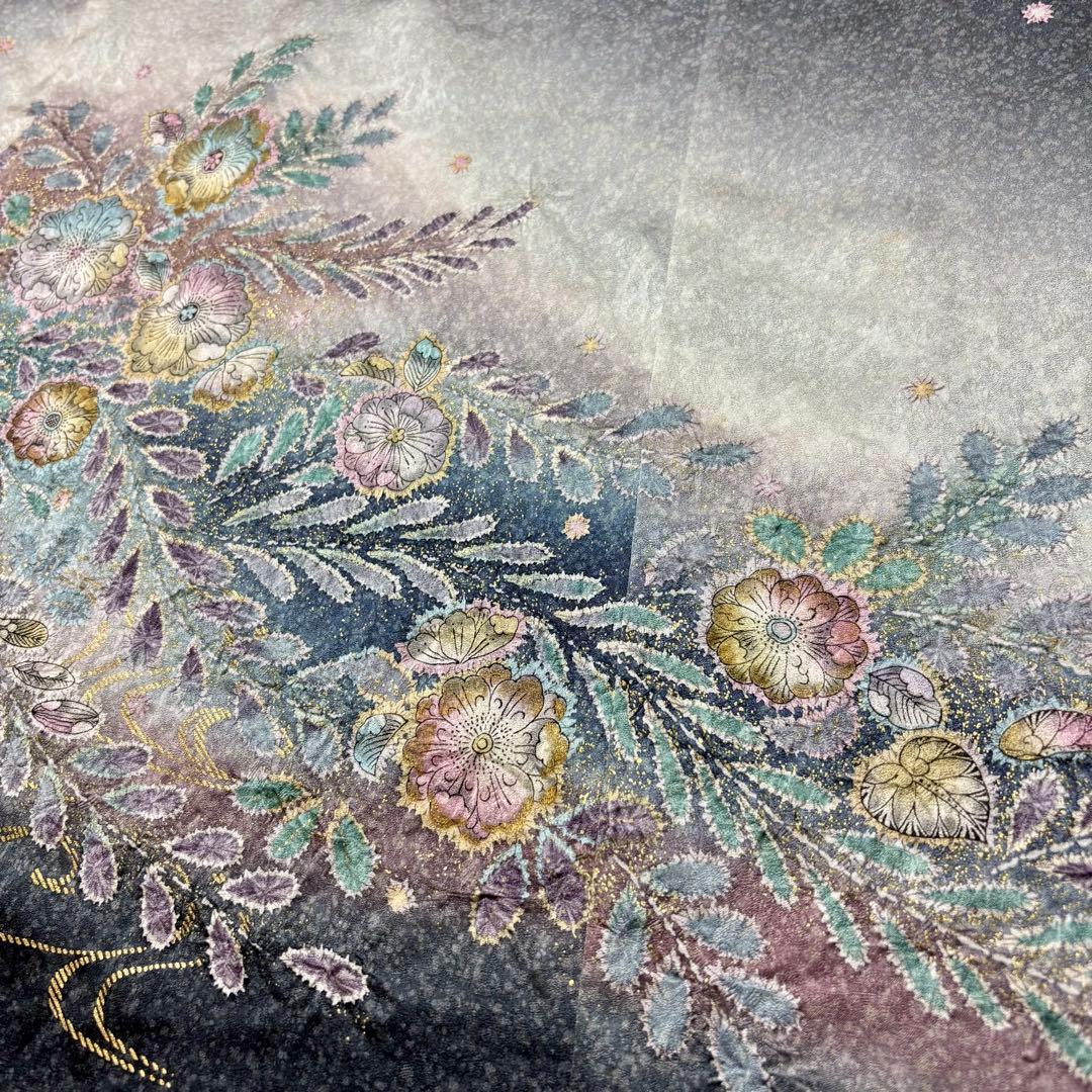 ふぅ☆　着物リメイクワンピース　訪問着　ドレス　辻が花　ボレロ付き　リピ割