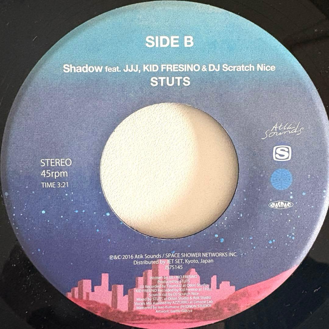 STUTS 夜を使いはたして feat. PUNPEE 7インチ レコード