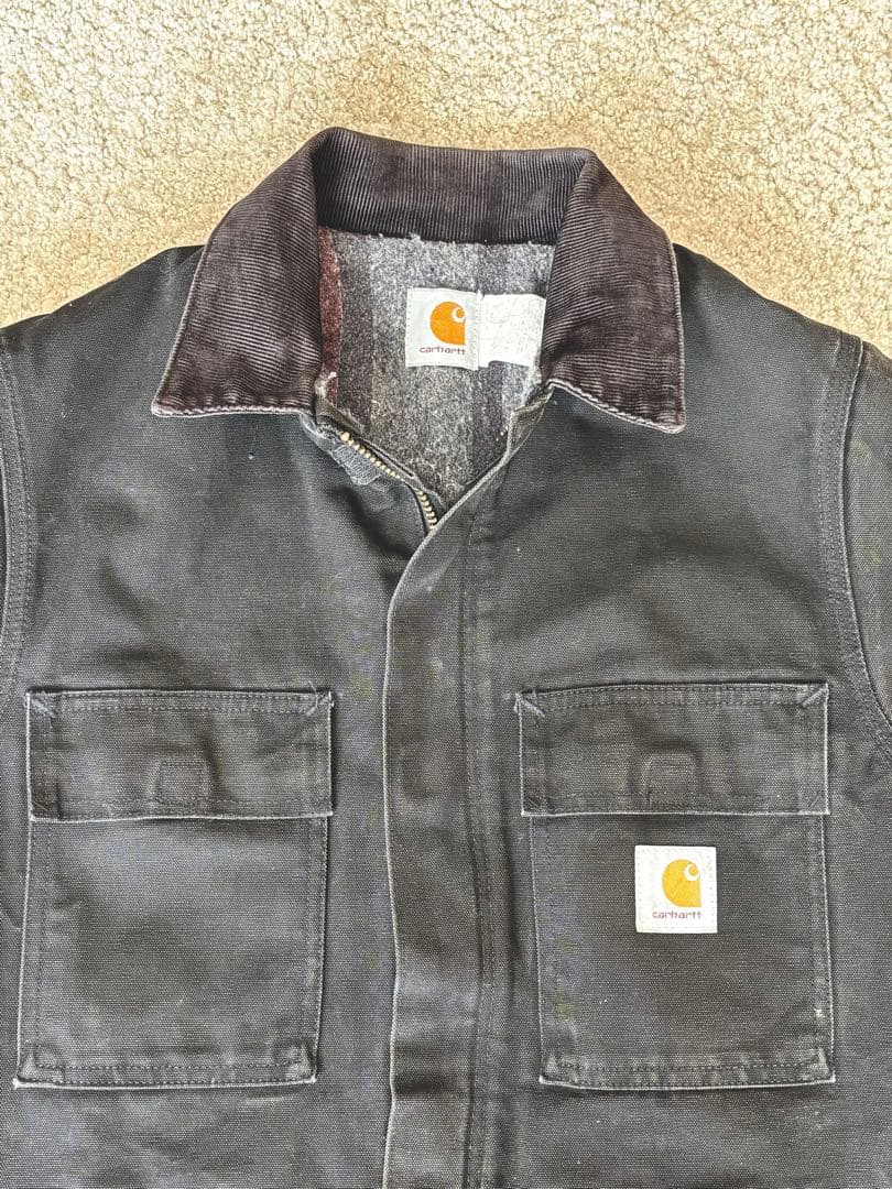 Carhart トラディショナルジャケット USA製 40 黒 ダック フェード