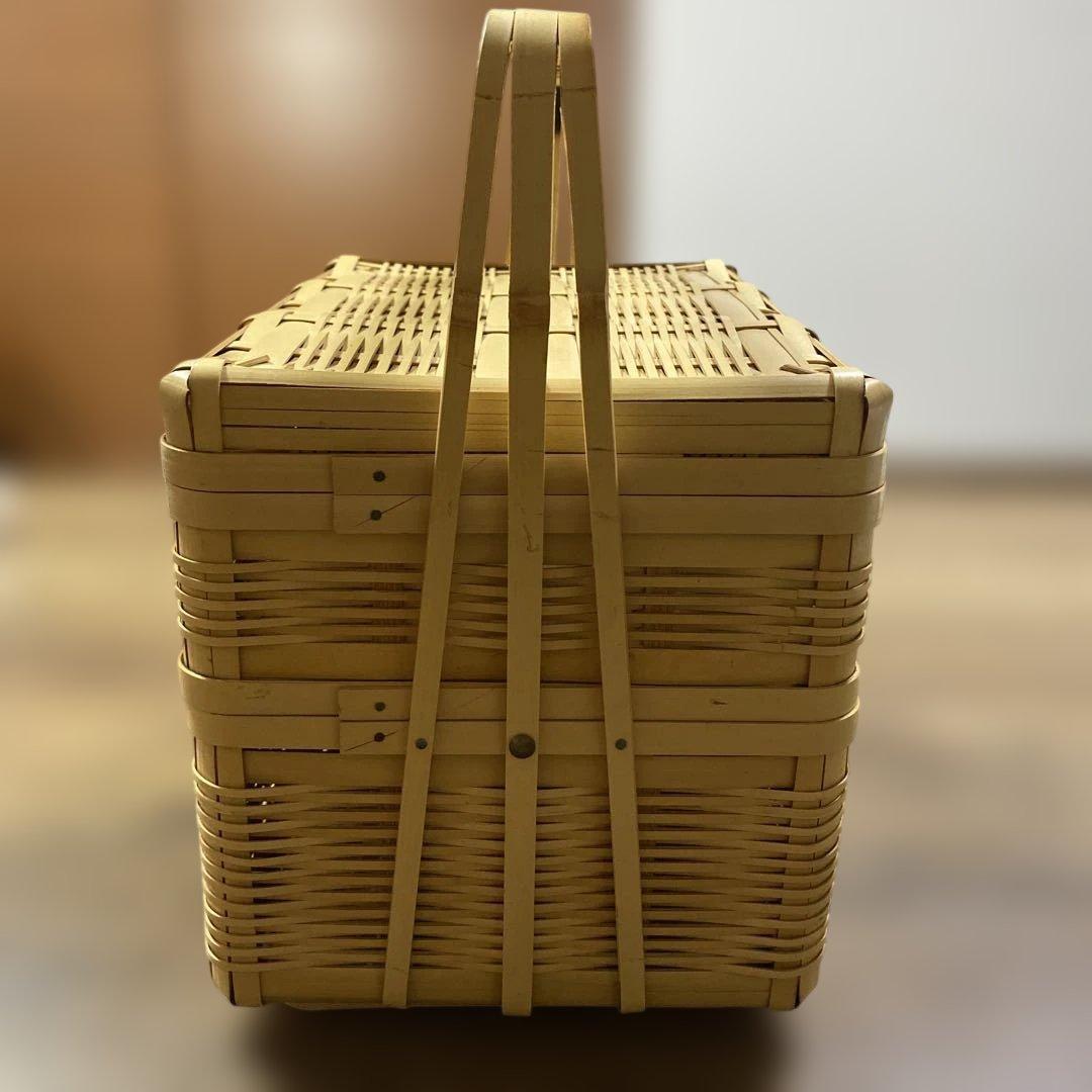 おじろ角物店「角物お弁当箱 横長2 段」　　お花見