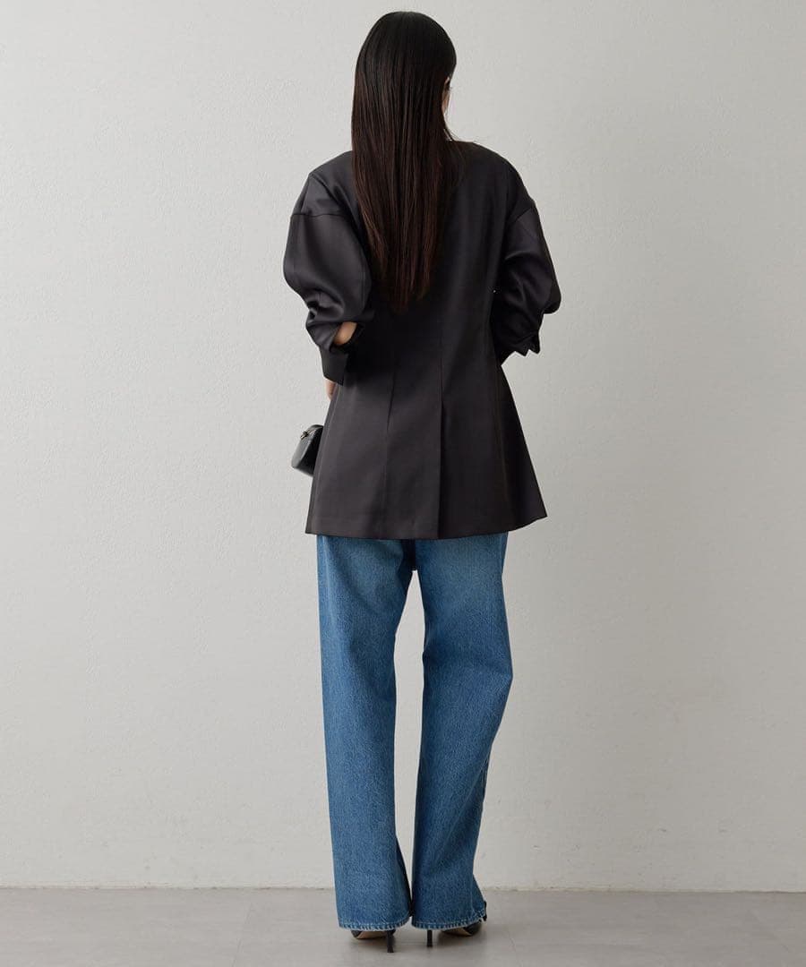 2025 ウィムガゼット　ストレッチサテンブラウス