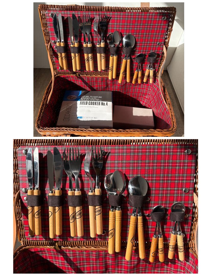 スノーピーク/ヤマコウ　キャンピングバスケット　カトラリー　クッカー　廃盤