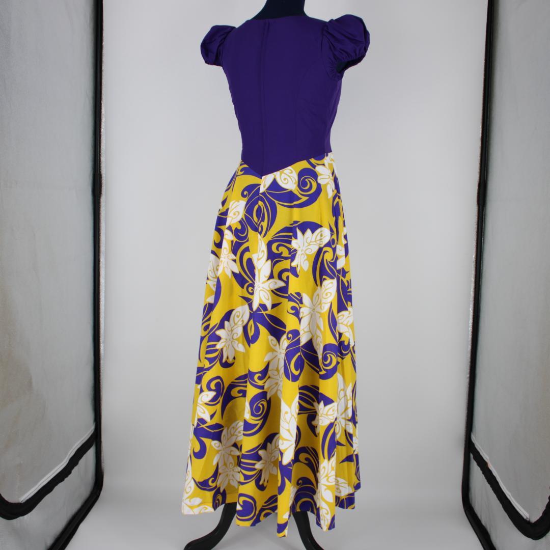 【フラダンス用衣装 美品】LEI ALOHA パープル イエロー ワンピース