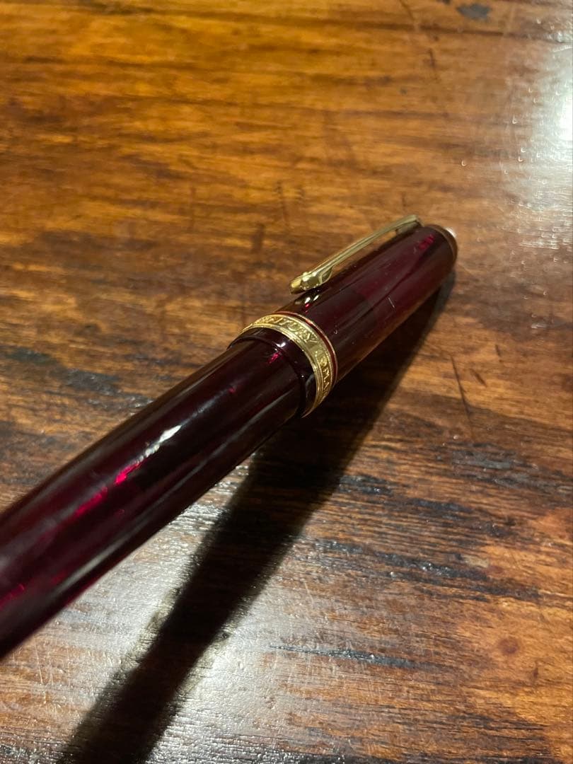 プラチナ 万年筆 3776 センチュリー 細字 14金 F ブルゴーニュ 赤