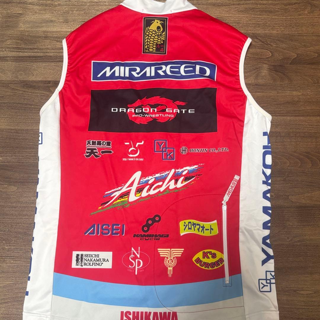 競輪　スポンサーウェア　ユニフォーム　ジャージ　ノースリーブ　ベスト